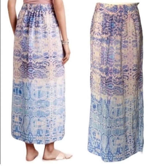 Anthropologie Maeve Waimea Silk Maxi Skirt - Picture 6 of 13